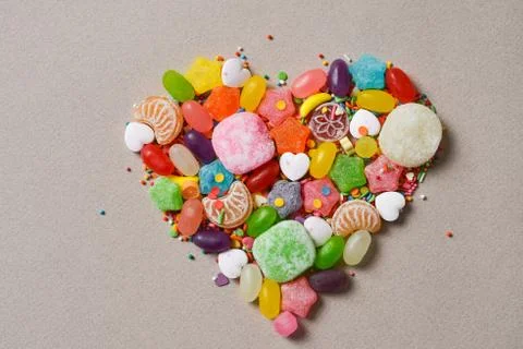 Different multicolored candies Stock Photos