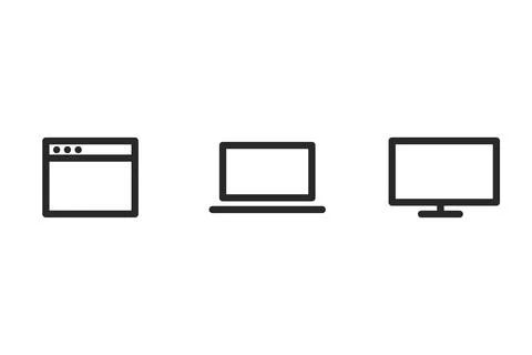 Different multimedia icons vector set isolated on white background Illustrazione stock