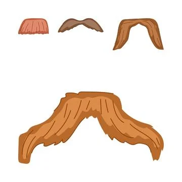Different mustache styles for costume and fun Stock Illustration