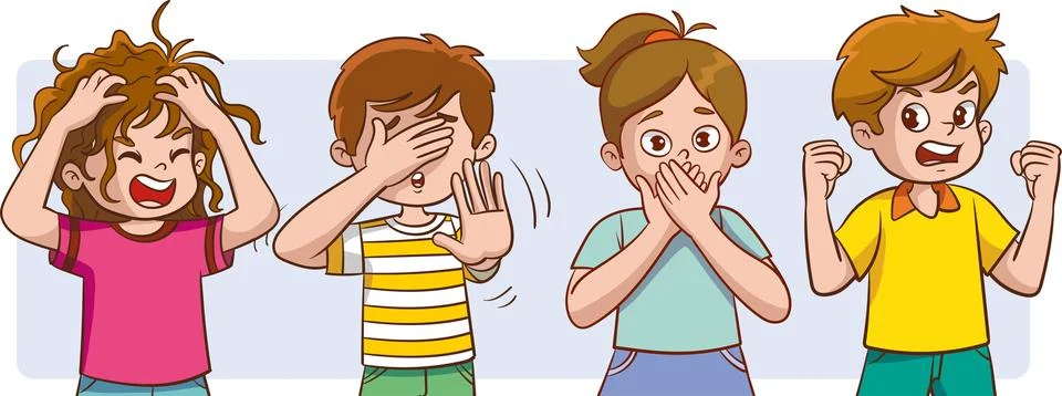 Different negative emotions Stock Illustration