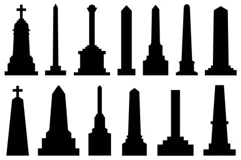Different obelisks illustration isolated Ilustración de archivo