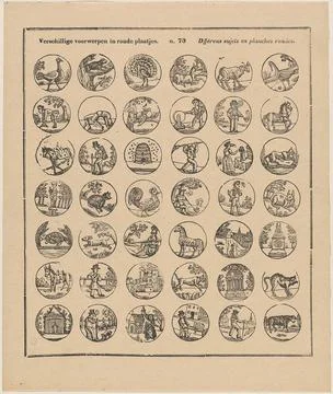 Different objects in round pictures / diffÃ rens Sujets and planches round.. Stock Photos