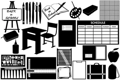 Different objects for school イラスト素材
