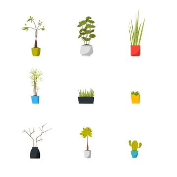 Different Office Plants イラスト素材