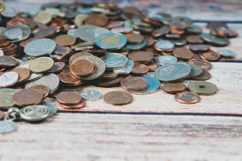 Different old coins Stock Photos