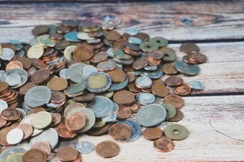 Different old coins Stock Photos