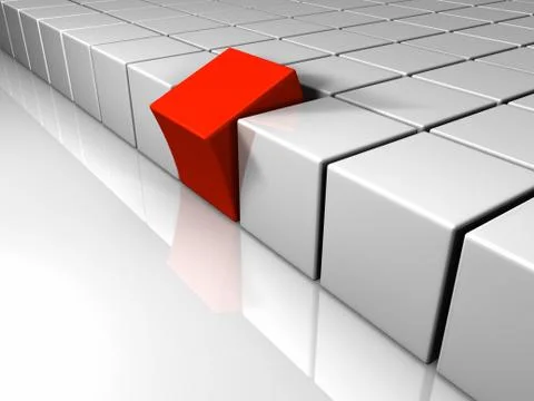 Different one cube Stock-Illustration