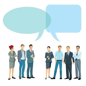 Different opinions in the group Stock Illustration