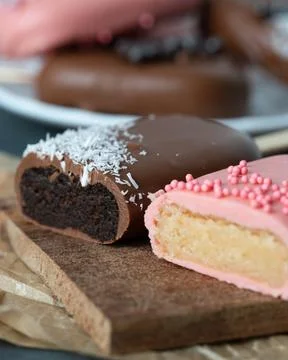Different options for cake pops in the form of ice cream Stock Photos