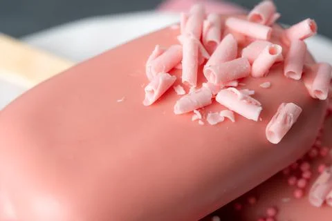 Different options for cake pops in the form of ice cream Stock Photos