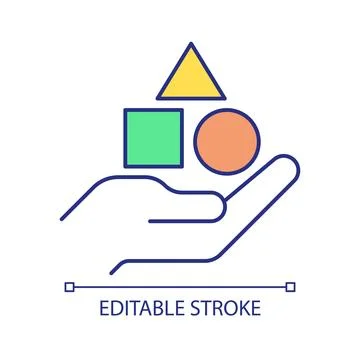 Different options RGB color icon Stock Illustration