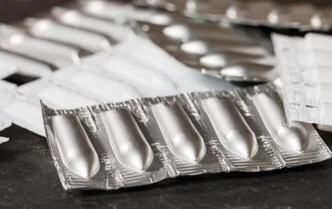 Different packages of suppository Stock Photos