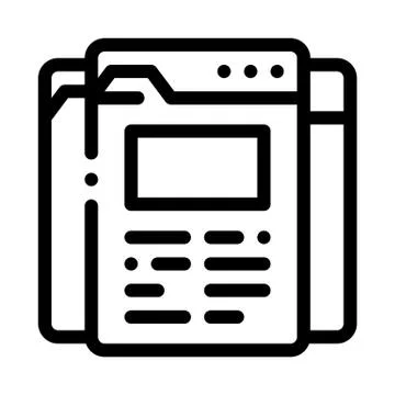 Different pages of web site project icon vector outline illustration Stock-Illustration