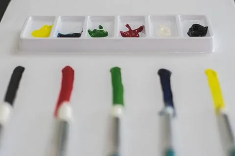 Different paint colors Stock Photos