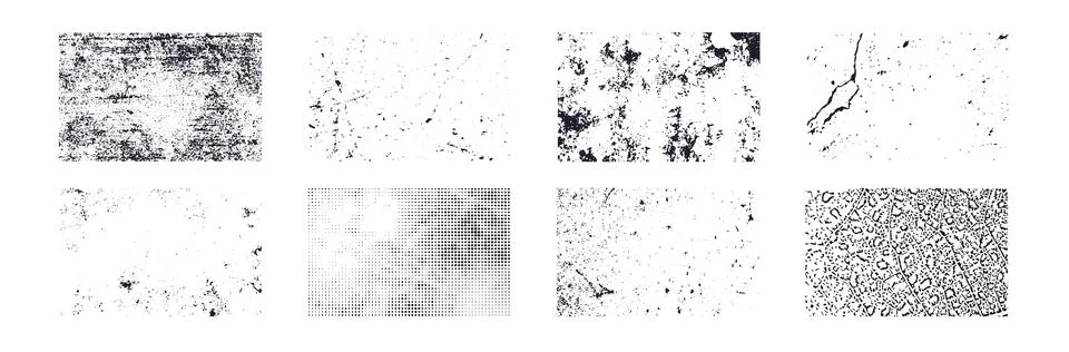 Different paint textures with drop ink splashes. Overlays stamp texture Stock Illustration