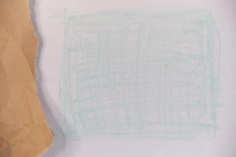 Different paper textures with torn and smooth edges on a beige background Foto stock