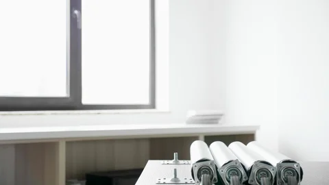 Different parts and tools for assembling furniture Stock Footage 89283243