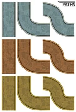 Different pattern of road 스톡 일러스트