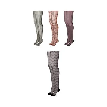 Different patterned tights offering style and comfort Stock Illustration