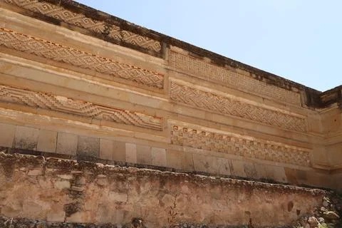 Different patterns and shapes on one of the outer walls of The Palace/Grand.. Stock Photos