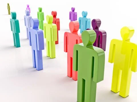 Different people Stock Illustration