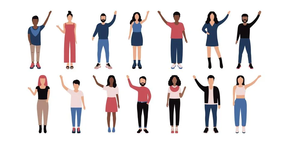 Different People Stock Illustration