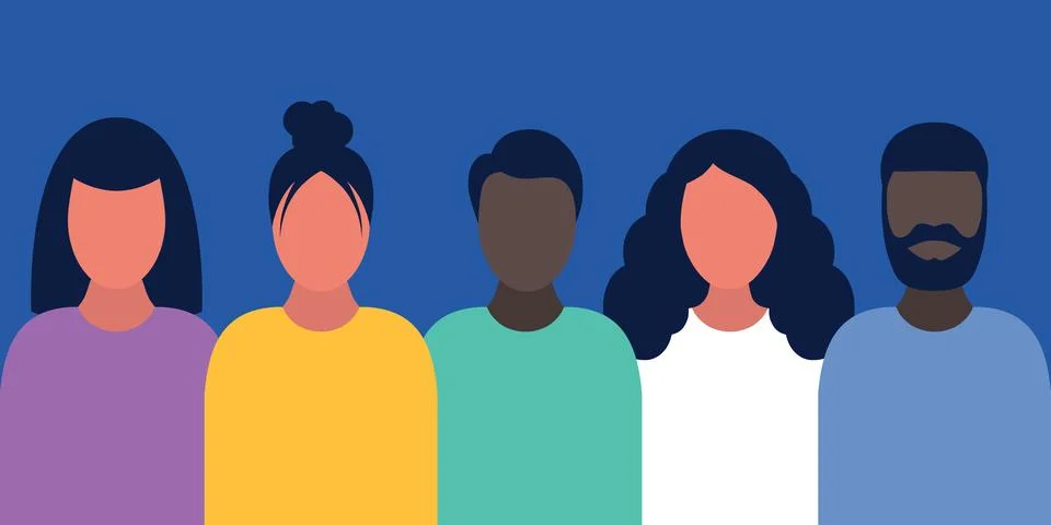 Different People Stock Illustration