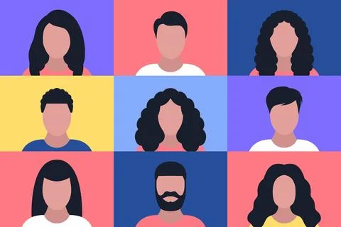 Different People Stock Illustration