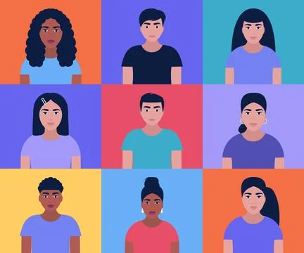 Different people Stock Illustration