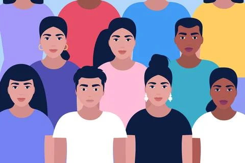 Different people Stock Illustration