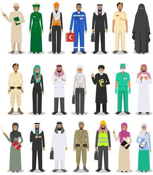 Different people professions occupation characters man and woman set Stock-Illustration
