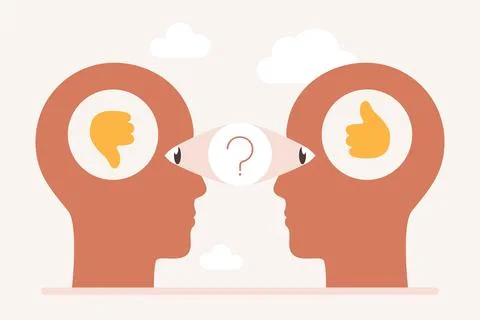 Different Perceptions Conceptual Metaphor Vector 스톡 일러스트