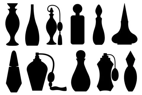 Different perfume bottles illustration Stock Illustration