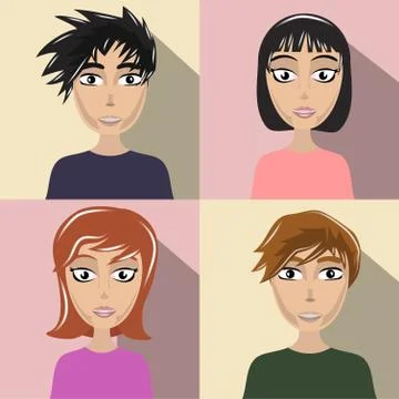 Different persons Stock Illustration