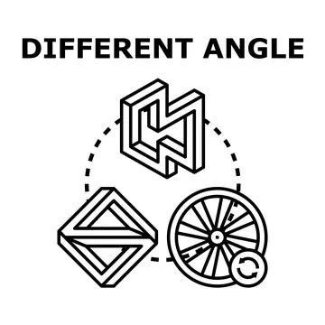 Different perspective angle optical illusion concept 库存插图