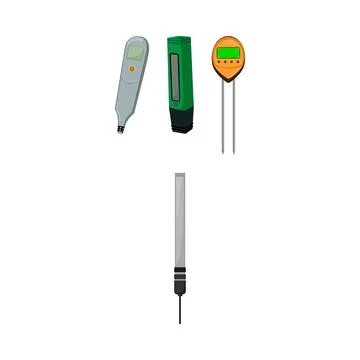Different ph meter and soil tester devices illustration Illustrazione stock