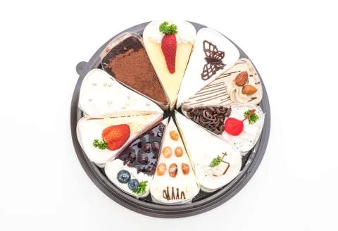 Different pieces of cake Stock Photos