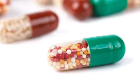 Different pills Stock Photos