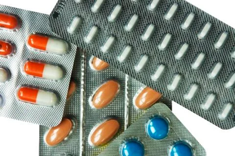 Different pills Stock Photos