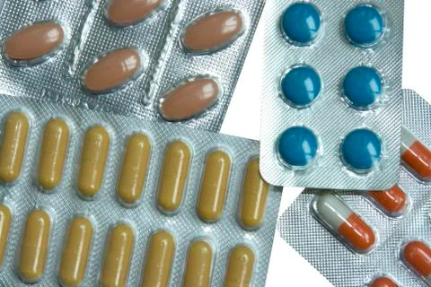 Different pills Stock Photos