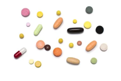 Different pills Stock Photos