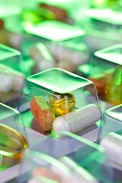 Different pills Stock Photos