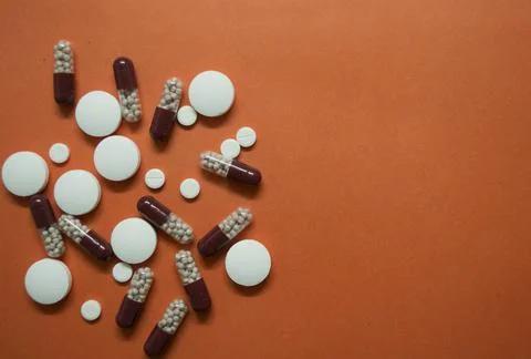 Different pills Stock Photos