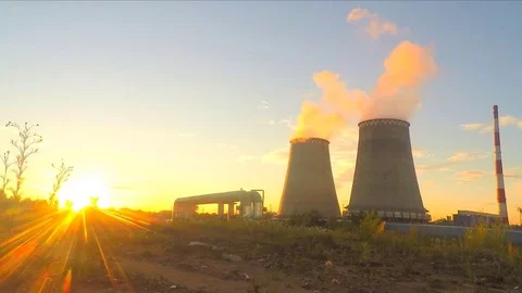 Different pipes at sunset timelapse 스톡 동영상 81606081