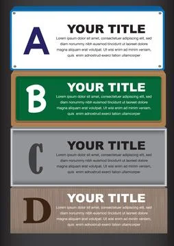 Different Placard Design with Copy Space Stock Illustration