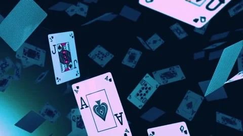 Different Playing Cards Animation  Stock Footage 232163376