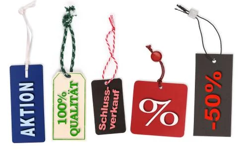 Different price labels with text Stock-Illustration