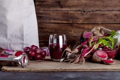 Different products from beetroot Stock Photos