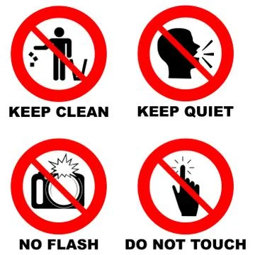 Different prohibition signs Stock Illustration