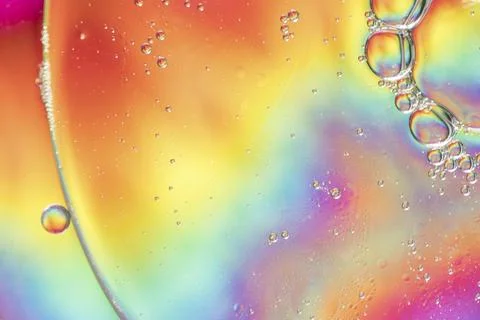 Different rainbow abstract bubbles texture Stock Photos